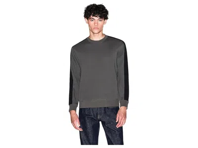 Armani Exchange Tape Logo Pullover Sweatshirt In Gray