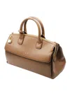 Armani Exchange Asv Small Handbag With Padlock And Metal Details In Brown