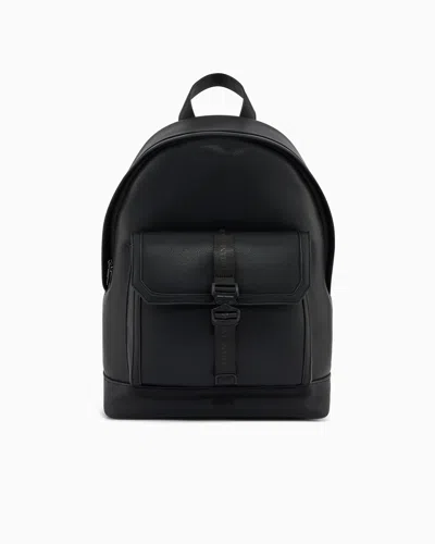 Armani Exchange Technical Fabric Backpack In Black