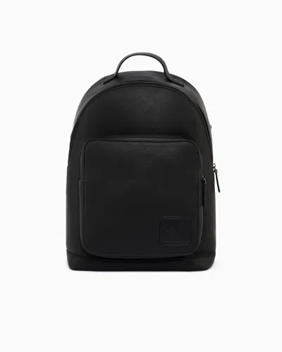 Armani Exchange Technical Fabric Backpack In Black