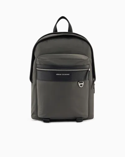 Armani Exchange Technical Fabric Backpack In Green