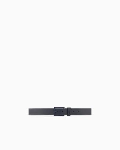 Armani Exchange Technical Fabric Belt In Black