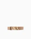 Armani Exchange Technical Fabric Belt In Nude