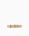 Armani Exchange Technical Fabric Belt In Nude