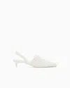 Armani Exchange Technical Fabric Pumps In White