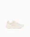 Armani Exchange Technical Fabric Sneakers In White