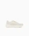 Armani Exchange Technical Fabric Sneakers In White