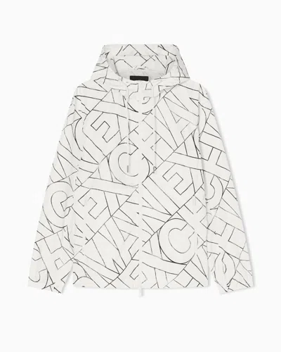 Armani Exchange Technical Fabric Windbreakers In White