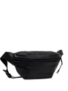 Armani Exchange Textured Belt Bag In Black