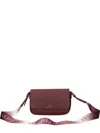 Armani Exchange Textured Flap Shoulder Bag In Red
