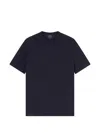 Armani Exchange Textured-knit T-shirt In Blue
