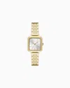 Armani Exchange Three-hand Gold-tone Stainless Steel Watch In Multicoloured