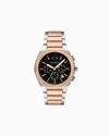 Armani Exchange Three-hand Two-tone Stainless Steel Watch In Multicoloured