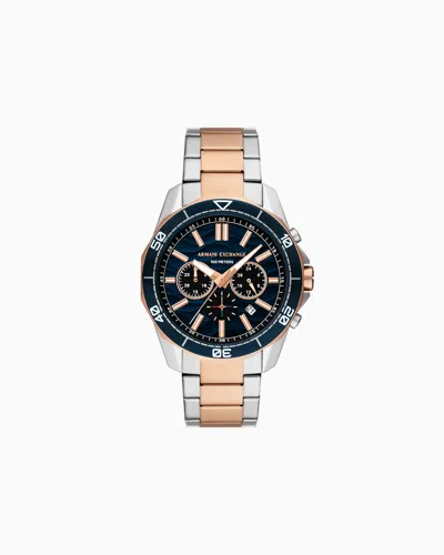 Armani Exchange Three-hand Two-tone Stainless Steel Watch In Multicoloured