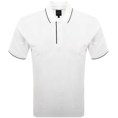Armani Exchange Tipped Polo T Shirt White
