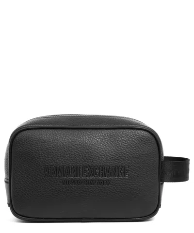 Armani Exchange Toiletry Bag In Black