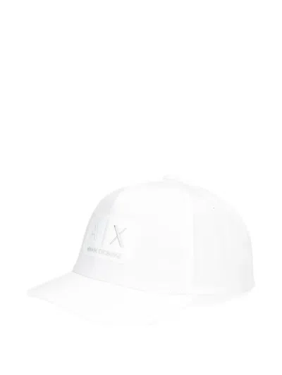 Armani Exchange Tonal Logo Cap In White