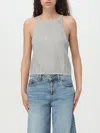 Armani Exchange Knitted Tops In Silver