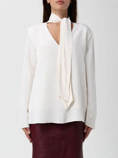 Armani Exchange Pussy-bow Long-sleeve Blouse In White