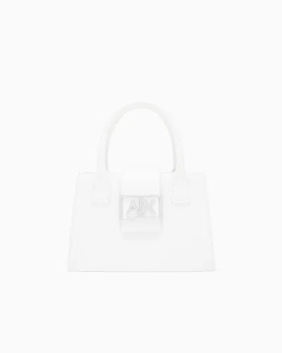 Armani Exchange Top Handles In Technical Fabric In White