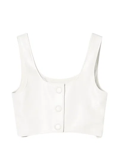 Armani Exchange Top In Technical Fabric In White