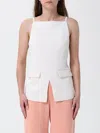 Armani Exchange Flap-pocket Open-back Top In White