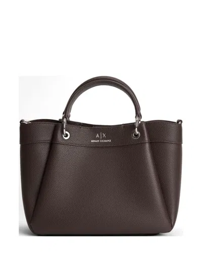 Armani Exchange Top-handle Shoulder Bag In Brown