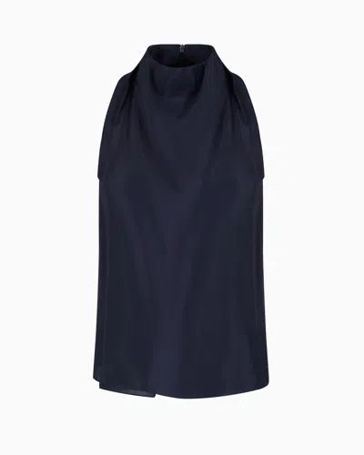 Armani Exchange Tops In Navy Blue