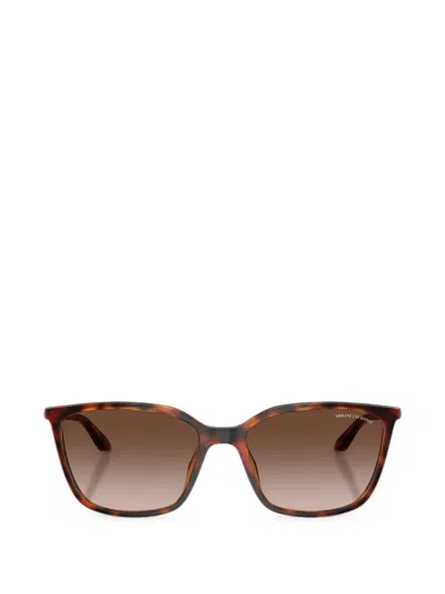 Armani Exchange Tortoiseshell-effect Square-frame Sunglasses In Brown