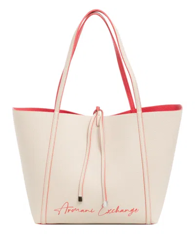 Armani Exchange Tote Bag In Beige