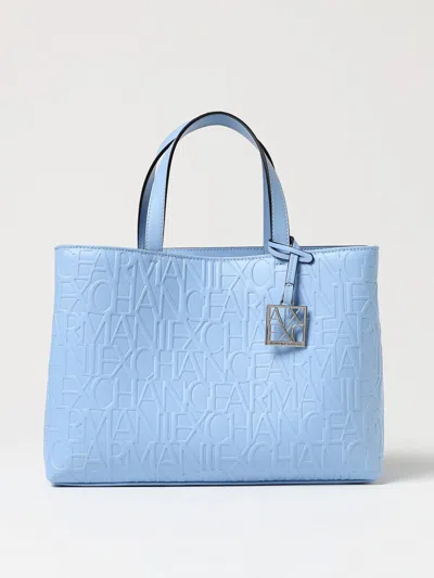 Armani Exchange Tote Bags  Woman In Sky Blue