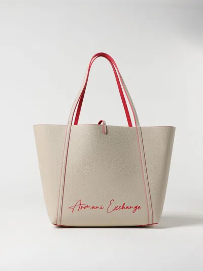 Armani Exchange Tote Bags  Woman Color Yellow Cream