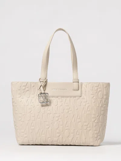 Armani Exchange Tote Bags  Woman Color Yellow Cream