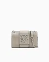 Armani Exchange Trapeze Shoulder Bag With Logo In Brown