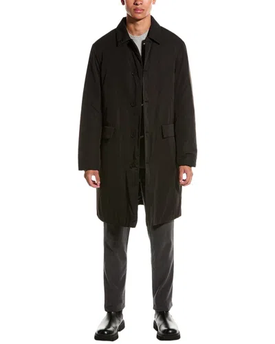 Armani Exchange Trench Coat In Black