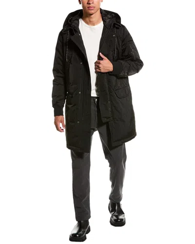 Armani Exchange Trench Coat In Black