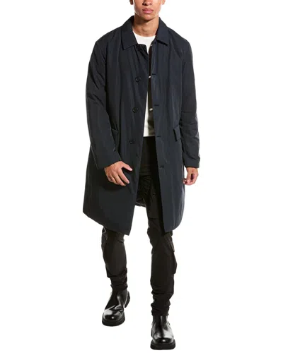 Armani Exchange Trench Coat In Blue