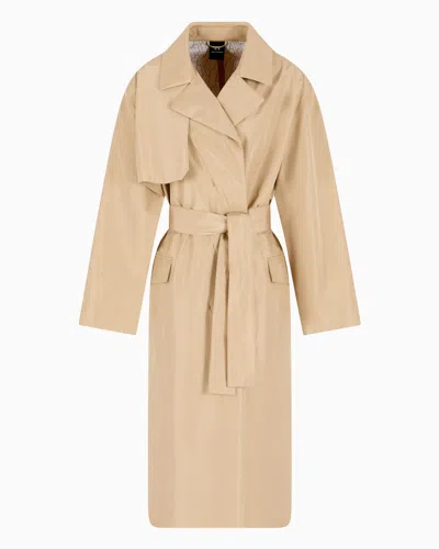 Armani Exchange Trench Coats In Camel