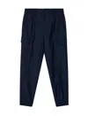 Armani Exchange Drawstring Cargo Pants In Blue