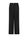 Armani Exchange Asv Wide Leg Pants With Pleats In Black