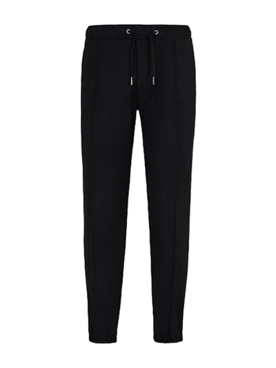 Armani Exchange Logo-stripe Cotton Track Pants In Black