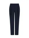 Armani Exchange Straight-leg Trousers In Blue