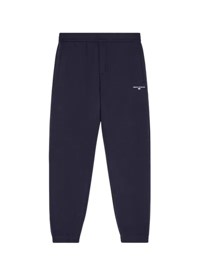 Armani Exchange Logo-detail Elasticated-waistband Track Pants In Blue
