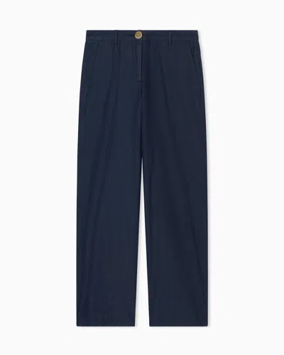 Armani Exchange Trousers In Technical Fabric In Blue