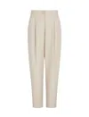 Armani Exchange Twill Pleated Trousers In Mirage