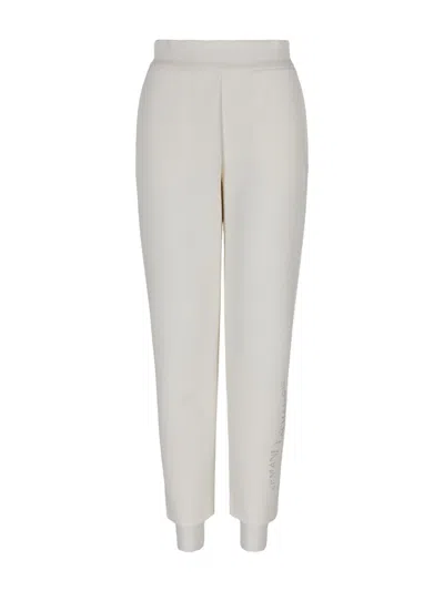 Armani Exchange Trousers White In Bianco Chiari E Naturali