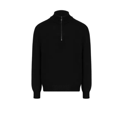 Armani Exchange Truck Driver Collar Sweater In Black