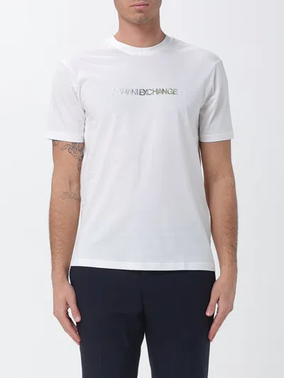 Armani Exchange Logo-embroidered T-shirt In White