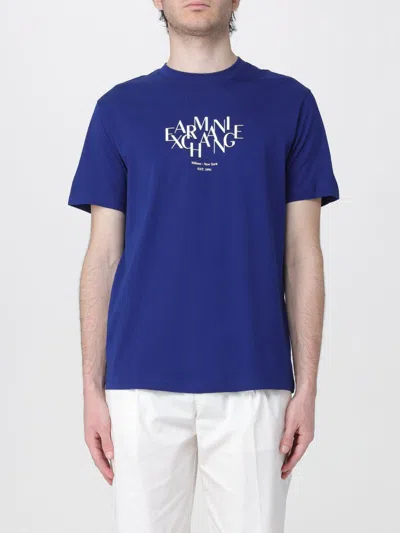 Armani Exchange T-shirt Men  In Blue