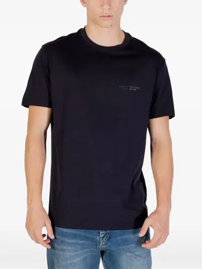 Armani Exchange T-shirt Mit Logo-print In Black
